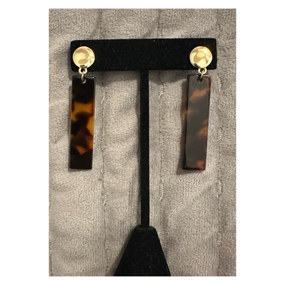 Tortoise Shell Drop Earrings